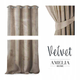 Штора блек-аут на люверсах AmeliaHome Velvet 140 х 270 см (13050715449) бежевий - изображение 2