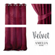 Штора блек-аут на люверсах AmeliaHome Velvet 140 х 245 см (13050717160) червоний оксамит - изображение 5
