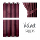 Штора блек-аут на люверсах AmeliaHome Velvet 140 х 270 см (13050715639) бордовий - изображение 5