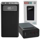 Повербанк Power Bank с фонариком УМБ XO 40000mAh мощный аккумулятор портативное зарядное устройство 22.5Вт Digital display (3 input 4 output) Black - изображение 1