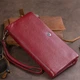 Гаманець-клатч зі шкіри з кишенею для мобільного ST Leather 19311 Бордовий - зображення 2