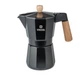 Кофеварка гейзерная алюминиевая Vinzer Latte Nero на 6 чашек (89382) - изображение 1