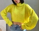 Свитер укороченный арт. 01474-В Volumex S/M (One Size) лимонная - изображение 5