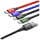 Кабель BASEUS RAPID SERIES 4-IN-1 DATA CABLE AND CHARGING TYPE-C/MICRO USB/ LIGHTNING 1.2 M (CA1T4-A01) - изображение 1