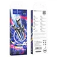 Кабель HOCO X76 USB to iP+iP+Type-C+Micro 2A, 1m, nylon, aluminum connectors Black+Red+Blue (6931474768643) - изображение 5