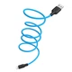 Кабель HOCO X21 Plus USB до iP 2.4A, 1m, silicone, silicone connectors, Black+Blue (6931474711830) - зображення 1