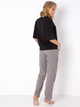 Piżama (t-shirt + spodnie) Aruelle Beth pajama long S Black/Grey (5904541433325) - obraz 2