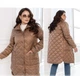 Стьобана куртка середньої довжини ST-Style 62430 50-52 Капучино - зображення 4