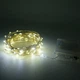 Дротяна декоративна гірлянда на батарейках 100 Led 10 м Теплий білий (KG-3352) - зображення 1