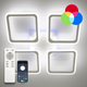 Люстра светодиодная потолочная LUMINARIA LOOK RGB 120W 4Q 540/70 WHITE/OPAL 220V IP20, LED светильник с пультом ДУ - изображение 1
