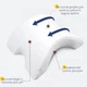 Ортопедична подушка тунель MEMORY PILLOW з нішою для руки та підтримкою шиї (біла) - зображення 5