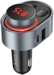 Автомобильное зарядное устройство с FM-модулятором Hoco E72 Alegria PD30W car BT FM transmitter Metal Gray (6931474780836) - изображение 2
