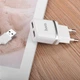 Сетевое зарядное устройство Hoco C12 Smart dual USB (Micro cable) charger set White (6957531047773) - изображение 3