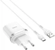 Мережевий зарядний пристрій Hoco C12Q Smart QC3.0 charger set (Type-C) White (6931474716309) - зображення 1