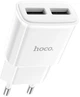 Сетевое зарядное устройство Hoco C88A Star round dual port charger White (6931474749499) - изображение 2