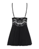 Пеньюар с трусиками Obsessive 810-BAB-1 babydoll & thong black L/XL SO7153 - изображение 6