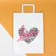 Пакет подарунковий eko-kraft 260*150*350 мм 5 шт/уп Паперовий Пакет LOVE Пакет з Серцем для подарунка на День закоханих - зображення 6