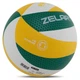 Мяч волейбольный ZELART VB-9000 №5 PU клееный Цвет: Желтый-белый-зеленый - изображение 2