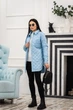 Fashions • Куртка жіноча стьобана Vivien Fashions 42-46 блакитний (4455-ді) - зображення 2