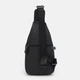 Сумка-слинг мужская кожаная Laras K10223abl Черная (ROZ6400172808) - изображение 3