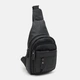 Сумка-слинг мужская кожаная Laras K10223abl Черная (ROZ6400172808) - изображение 4