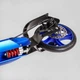 Детский двухколесный самокат Best Scooter Factor BS-72725 со складной конструкцией, двумя амортизаторами, ручным дисковым тормозом и подстаканником, Синий - изображение 5