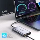 Двойная док-станция UtechSmart 10 в 1 с 4K@60Hz USB C с 4K HDMI, DisplayPort, 100 Вт PD, Gigabit Ethernet, Type-C Data, SD/TF, 3 порта USB для MacBook и других ноутбуков. Цвет - Серый - изображение 4