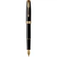 Ручка перова Parker SONNET Black Lacquer GT FP F 86 015 - зображення 1