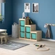 Стелаж для зберігання іграшок IKEA TROFAST бірюзовий сосна 94х44х91 см 493.293.74 - зображення 2