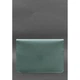 Кожаный чехол-конверт на магнитах для MacBook 14 Бирюзовый 4422508 - изображение 2