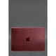 Кожаный чехол-конверт на магнитах для MacBook 14 Бордовый Crazy Horse 4422510 - изображение 2