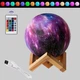 Нічник Місяць з акумулятором Berger Galaxy 12см 3D RGB з пультом д/к - изображение 8