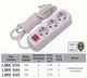 Подовжувач на 3 гнізда 10A/2500W 5м із заземленням та кнопкою Lemanso LMK045 - зображення 2