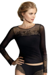 Кружевная футболка длинный рукав Janira 45121 black 46(L) Черный - изображение 1