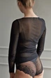 Кружевная футболка длинный рукав Janira 45121 black 46(L) Черный - изображение 2
