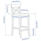 Барний стілець IKEA INGOLF 65 см білий (004.787.37) - зображення 6