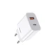 Мережевий зарядний пристрій Remax Surie 2 порти USB + Type-C 20W PD+QC Білий (RP-U68) - зображення 1