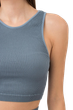 Топ в рубчик женский из микрофибры с открытыми плечами Giulia Halter Top RIB Stormy Weather S/M Голубой - изображение 4