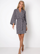 Suknia-szlafrok Robe Aruelle Harmony L Czarny/Mleczny (5904541437606) - obraz 2