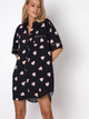 Нічна сорочка Aruelle Kelly nightdress XS Чорний/Рожевий (5904541438115) - зображення 1