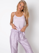Піжама (майка + штани) Aruelle Livia pajama long L Лавандова (5904541438313) - зображення 3