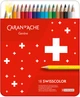 Набор водостойких карандашей Caran d'Ache Swisscolor металлический бокс 18 цветов (7630002342575) - изображение 1