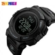 Мужские наручные часы Skmei 1290 Compas с компасом Черные - изображение 5