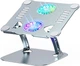 Подставка для ноутбука VHG A53 складная с вентилятором Folding Laptop Stand Silver - изображение 1