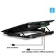 Подставка для ноутбука с охлаждением VHG N106 2 fans with speeder Laptop Cooling Pad Black - изображение 2