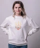 Жіночий світшот з вишивкою "Тризуб червона калина" молочний Розмір L - зображення 1