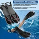 Спортивные ласты для плаванья VelaSport Shark (32/36) регулируемые для дайвинга, снорклинга, бассейна, подводной охоты Длина 35см. с Открытой пяткой Детские и взрослые Черные - изображение 2