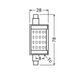 Світлодіодна лампа osram двоцокольна 9.5w/220-240v/1055lm/2700K/300°/R7s/dim (4058075626935) осрам - зображення 2