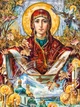 Алмазная Мозаика на Подрамнике Голограммные Стразы SHLab Святая Покрова 30x40 см (Полная Выкладка) (30577) - изображение 1