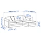 Диван 3-місний IKEA GRONLID з шезлонгом Sporda бежевий (094.083.73) - изображение 10